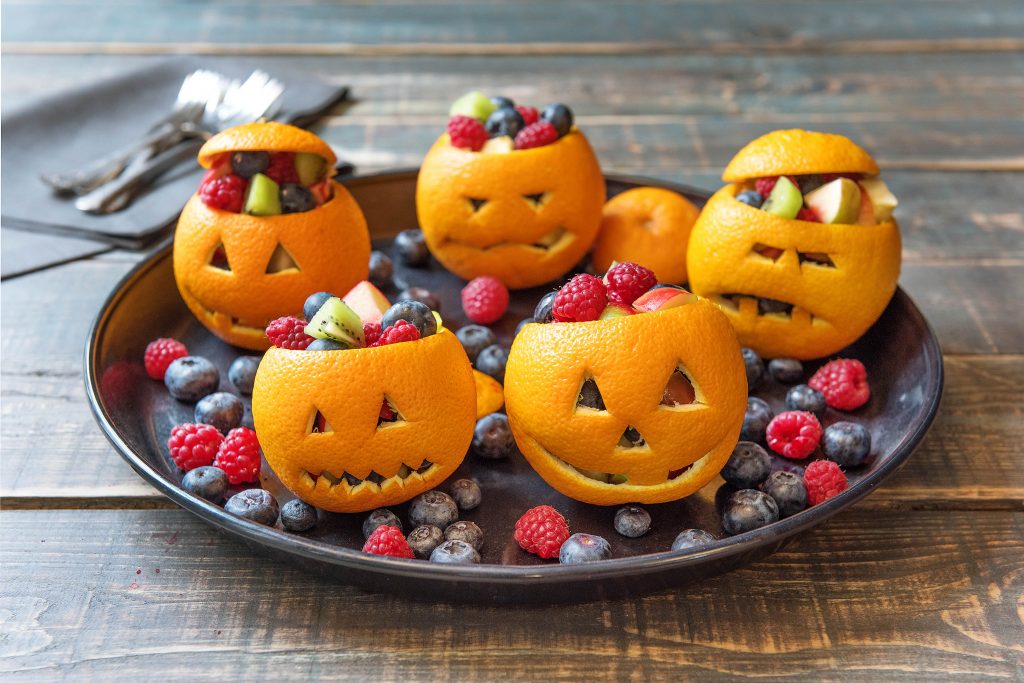 healthy Halloween treats-HelloFresh-carved-oranges