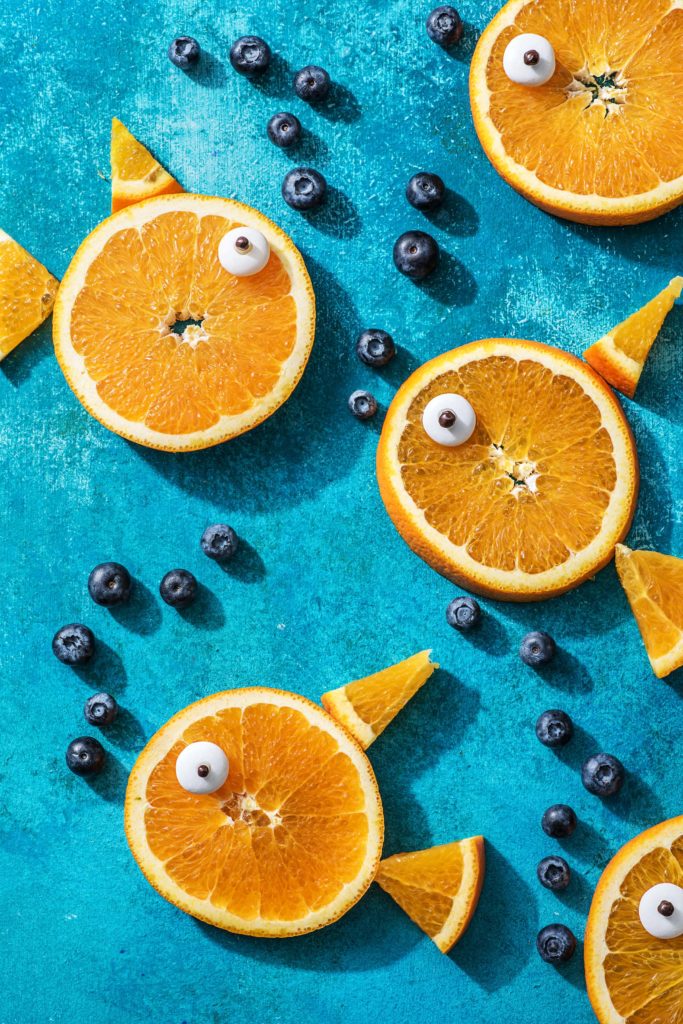 kids snack ideas orange fish