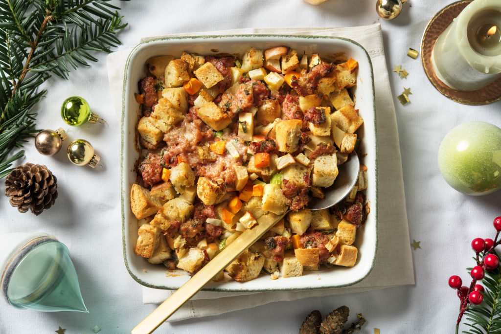 Apple Sausage Holiday Stuffing
