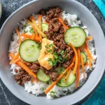 Beef Banh Mi-Style Bowls with Pickled Carrots and Cucumbers