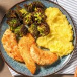 Breaded Parmesan Chicken Tenders with Honey Dijonnaise and Roasted Broccoli